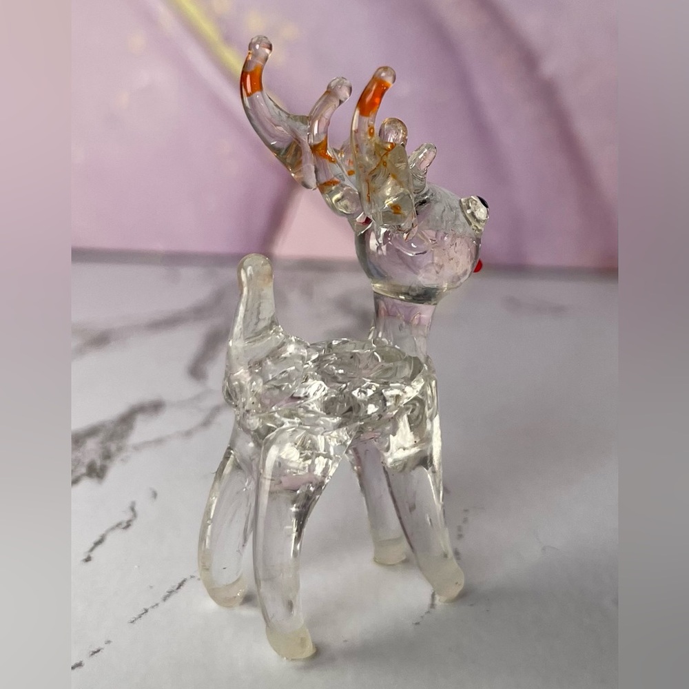 Mini Glass Reindeer Rudolph - Picture 5 of 14